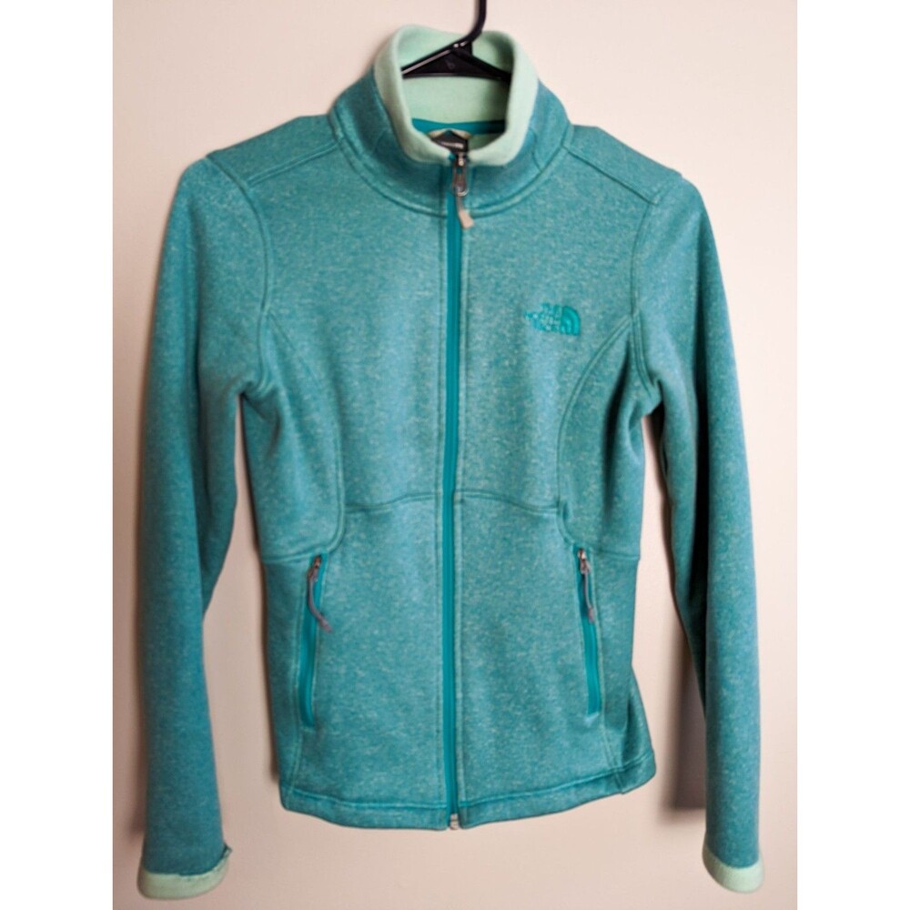 The North Face Full Zip Teal Green Blue Athletic Jacket XS Womens